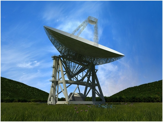 天問一號(hào)火星探測器，70米天線（GRAS-4）建成效果圖